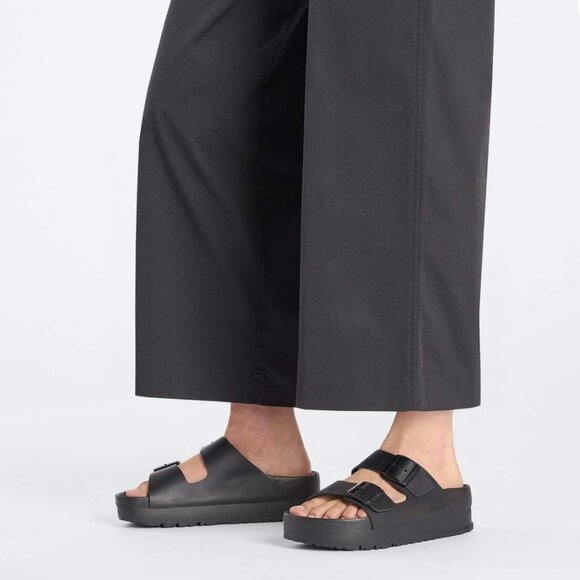 Birkenstock Arizona Flex Platform Sandals Black Leather US 10-10.5 / EU 41 - Picture 2 of 10